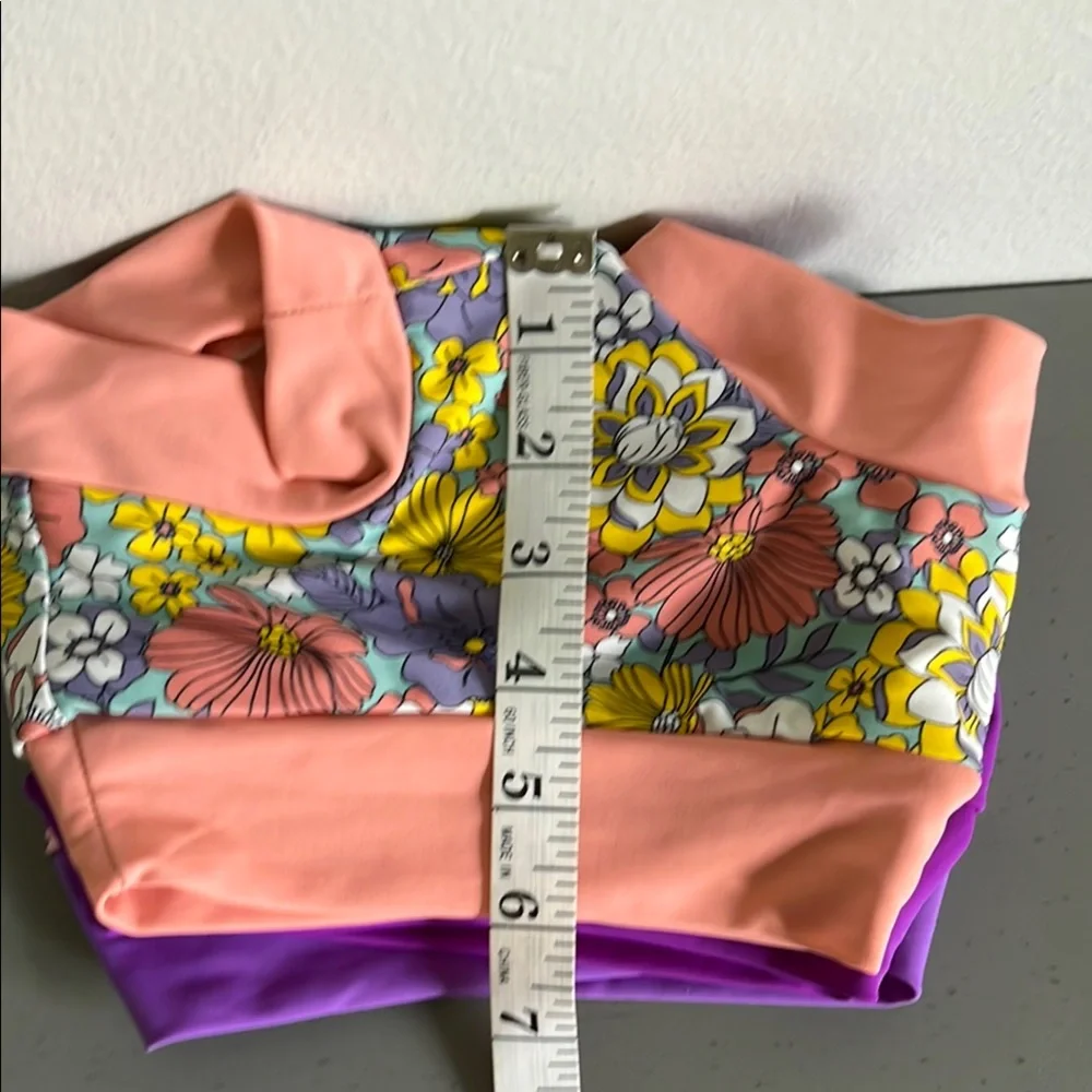 Infant Swim Diapers Reusable Floral and Solid Color Shorts Set